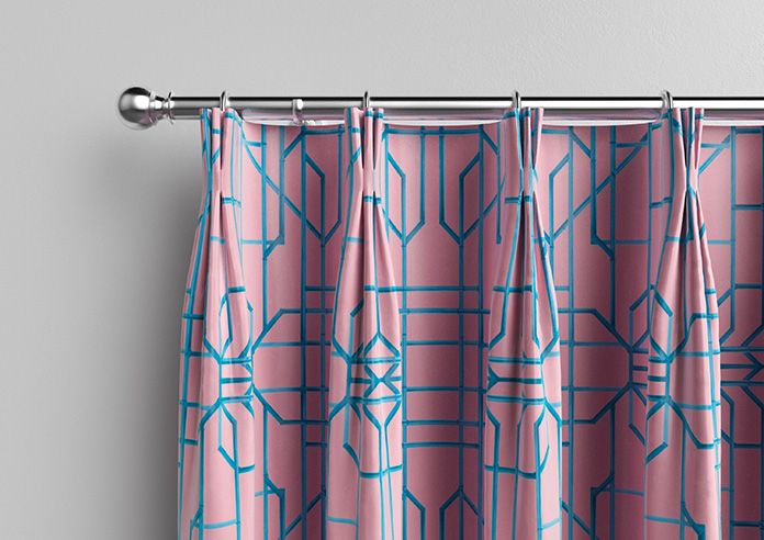 Bamboo Candy, Blue Pink - Made To Measure Curtains - Image 11